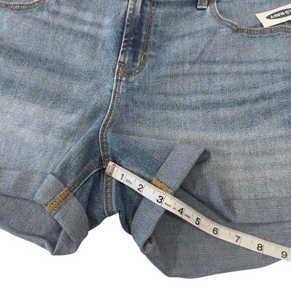 Old Navy Womens Blue Denim Jean Shorts Size 14 --NEW - Picture 9 of 11